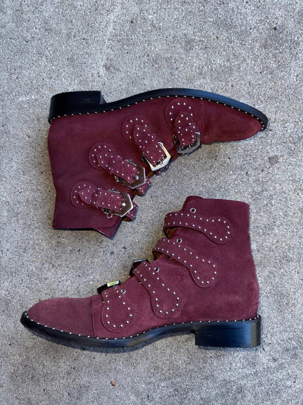 authentic givenchy fw17 studded suede biker boots